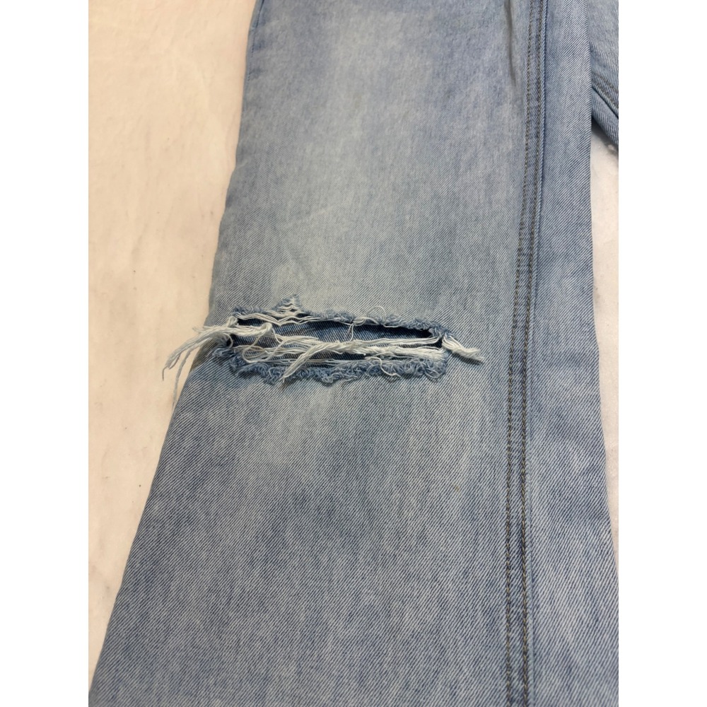 Vervet Los Angeles Womens Light Wash Distressed Wide Leg Jeans V2473 Size 24 - Picture 11 of 14